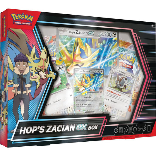 (Pre Order 3/28/25) Pokemon Scarlet & Violet Hop's Zacian ex Box SHIPS ON ARRIVAL