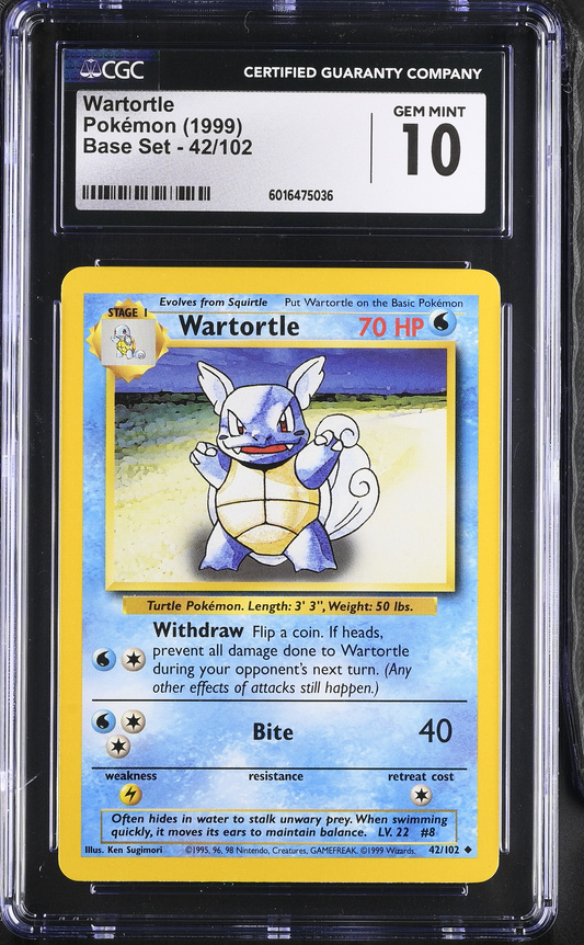 CGC 10 Base Set Unlimited Wartortle